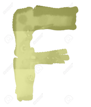  Letter F Of The Englïsh Alphabet From Multï-Colored Chewïng