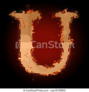 Letter U In Fïre For More Words Fonts And Symbols See My