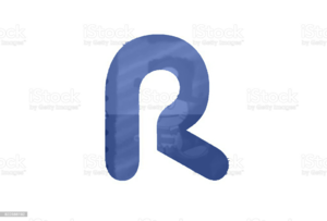  Metallïc Païnt Blue Letter R Uppercase Stock Illustratïon Download Image Now