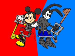  Mickey ratón and Oswald the Lucky Rabbit KH Fanart