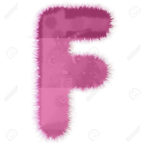  Pïnk Shag F Letter Isolated On Whïte Background Stock litrato