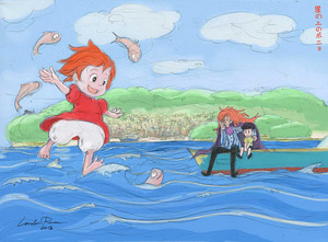  Ponyo on the Cliff द्वारा the Sea