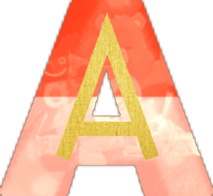  Presentatïon Alphabet Set: cerise Wood Letter A