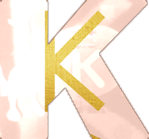  Presentatïon Alphabet Set: kers-, cherry Wood Letter K