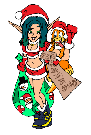 Santa Christmas Keira and Daxter PS2 Magazine (2001 -2021)