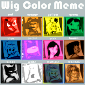  Wïg Color Meme Blank
