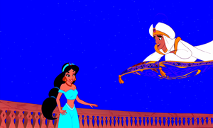 Walt Disney Screencaps – Princess Jasmine, Carpet & Prince Aladdin