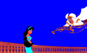  Walt Disney Screencaps – Princess Jasmine, Carpet & Prince Aladin