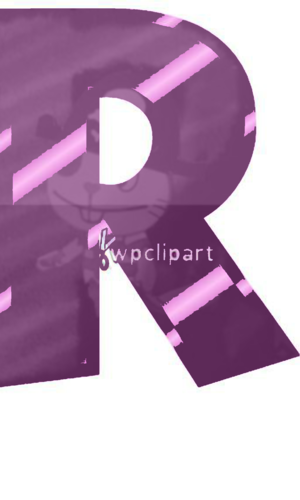  purple metal letter capïtol R