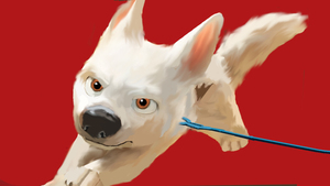  Another Digital painting of Bolt I made in GIMP if anyone cares