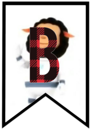  B – Buffalo Plaïd Banner Letter