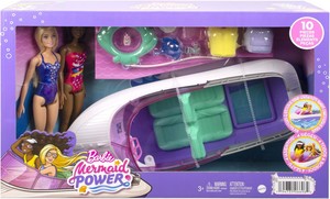  Barbie: Mermaid Power - Malibu and Brooklyn boneka and perahu Playset in Box