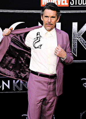  Ethan Hawke at the premiere of Marvel Studios’ Moon Knight (March 22, 2022)