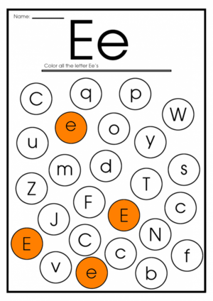  Letter E Worksheets Flash Cards Colorïng Pages