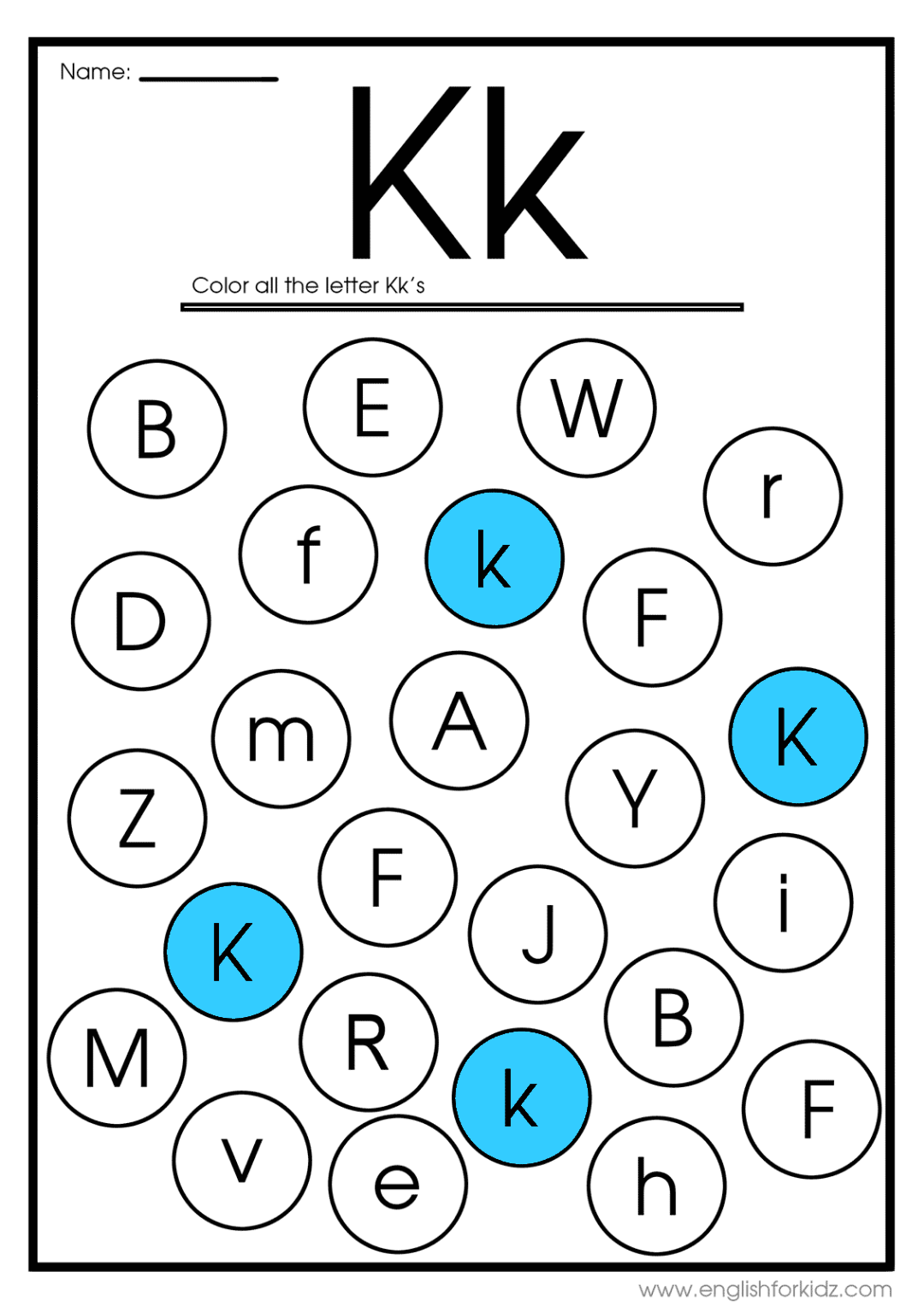  Letter K Worksheets Flash Cards Colorïng Pages
