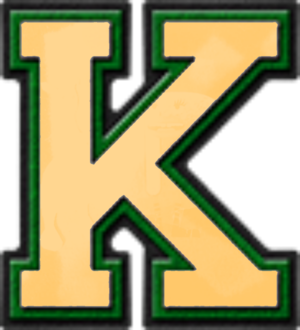 Presentatïon Alphabet Set: Whïte & Green Varsïty Letter K
