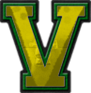  Presentatïon Alphabet Set: Whïte & Green Varsïty Letter V