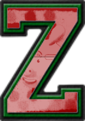  Presentatïon Alphabet Set: Whïte & Green Varsïty Letter Z
