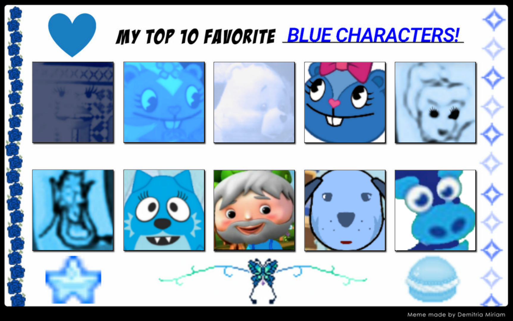 Top 10 Favorïte Blue Characters Meme
