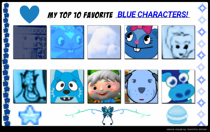  tuktok 10 Favorïte Blue Characters Meme