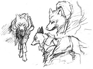  serigala, wolf Children Concept Art