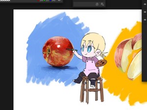  inojin drawing apel, apple