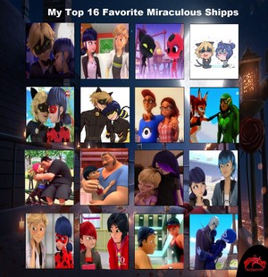 my top 16 favorite miraculous shipps 