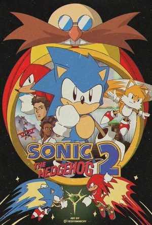  sonic poster 90s style