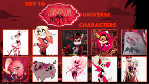  topo, início 10 favorito hazbin hotel characters