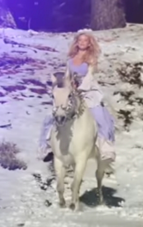  Brigid riding an Unicorn