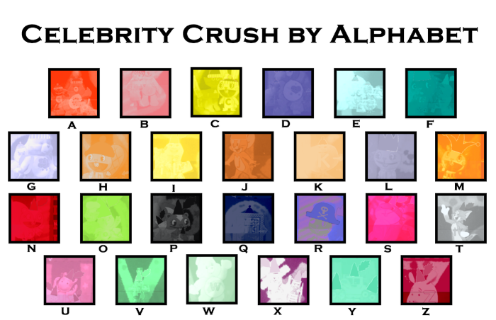 Celebrity Crush by Alphabet Blank