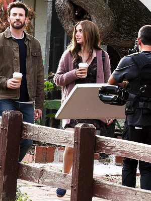  Chris Evans and Ana de Armas on the set of ‘Ghosted’ | May 04, 2022 • Washington, DC