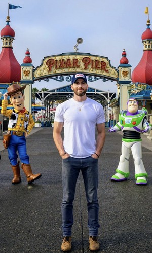  Chris Evans with Buzz and Woody | special appearance | Disney California | June 11, 2022