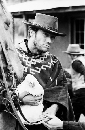  Clint Eastwood on set of A Fistful Of Dollars | 1964