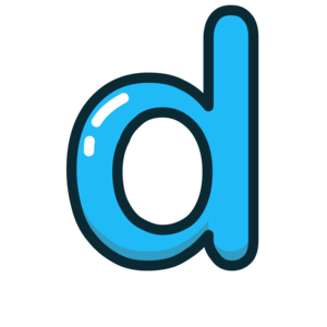  D, letter, lowercase icon
