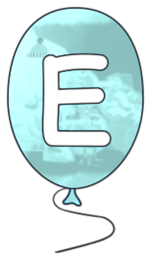  E Balloon font