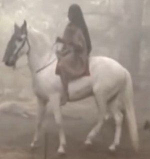  Erendira riding an White Horse