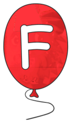  F Balloon font
