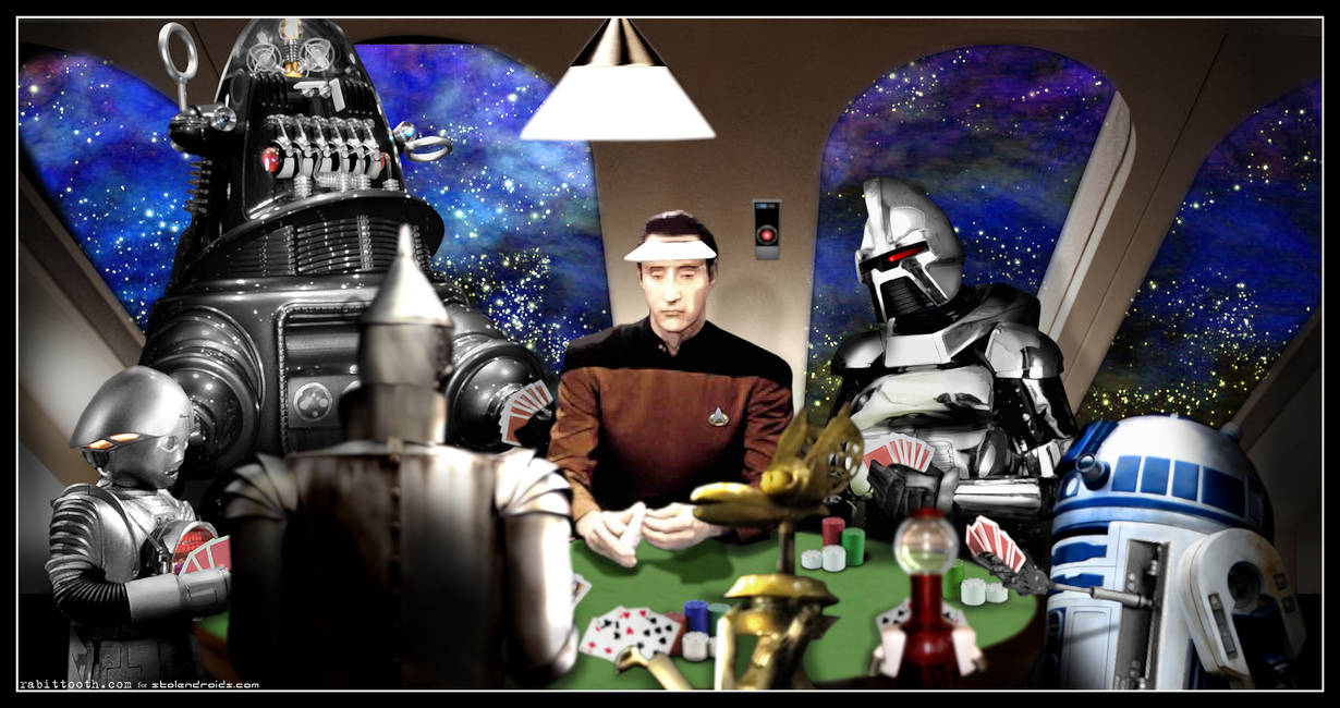 Famous droids playing poker by rabbittooth