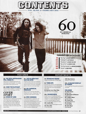 Frank Iero and Ray Toro in Guitar World - 2011