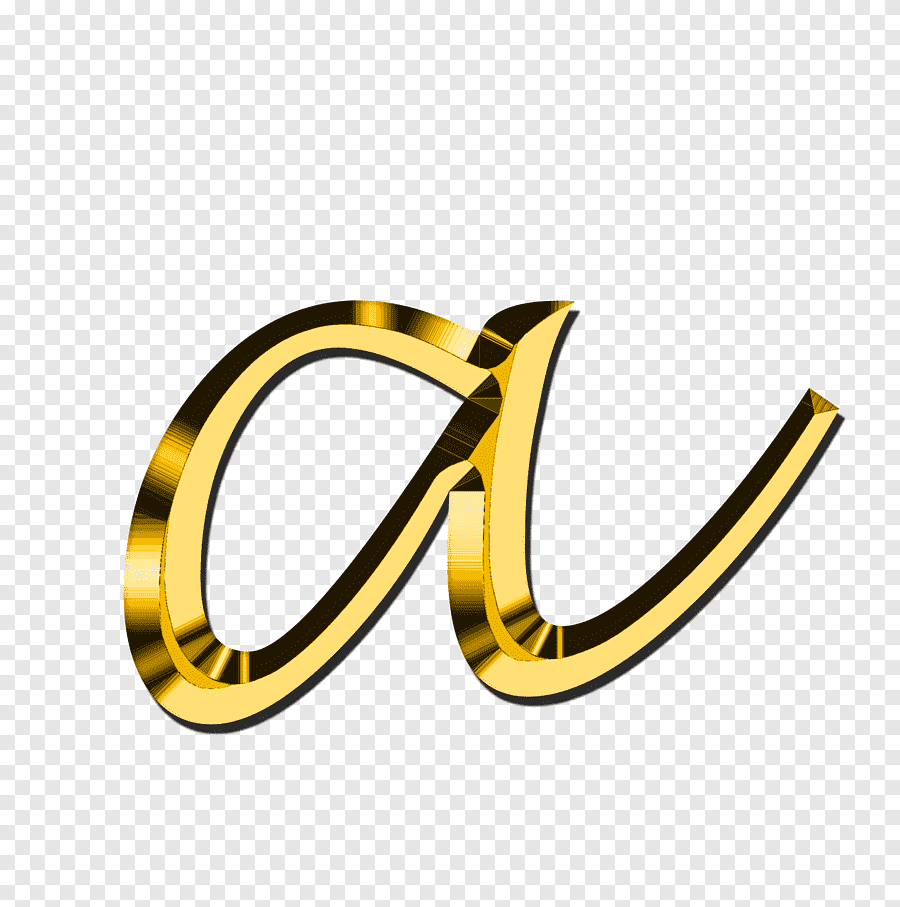 Gold letter a, Small Letter A, alphabet png