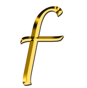  ゴールド letter f, Small Letter F, alphabet png