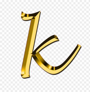 Gold letter k, Small Letter K, alphabet png