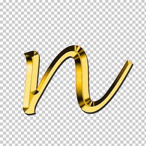  goud letter n, Small Letter N, alphabet png