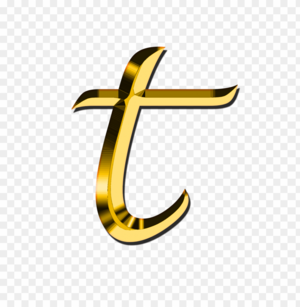  dhahabu letter t, Small Letter T, alphabet png