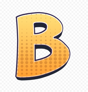 HD Cartoon Comic B Letter Alphabet PNG