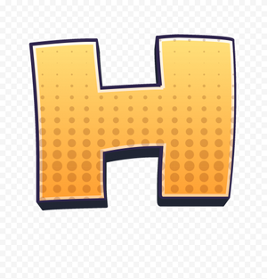  HD Cartoon Comic H Letter Alphabet PNG