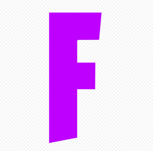  HD Purple F Fortnite Logo Letter PNG