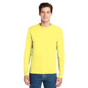  Hanes 5586 Tagless Long Sleeve T-Shirt - Yellow S