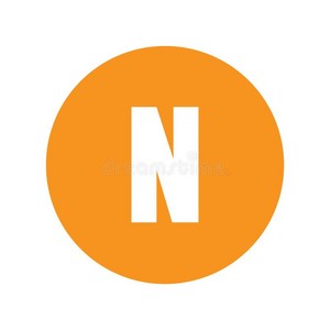  Letter N Logo Symbol in مالٹا, نارنگی دائرے, حلقہ Stock Vector Illustration of black gradient 211787957